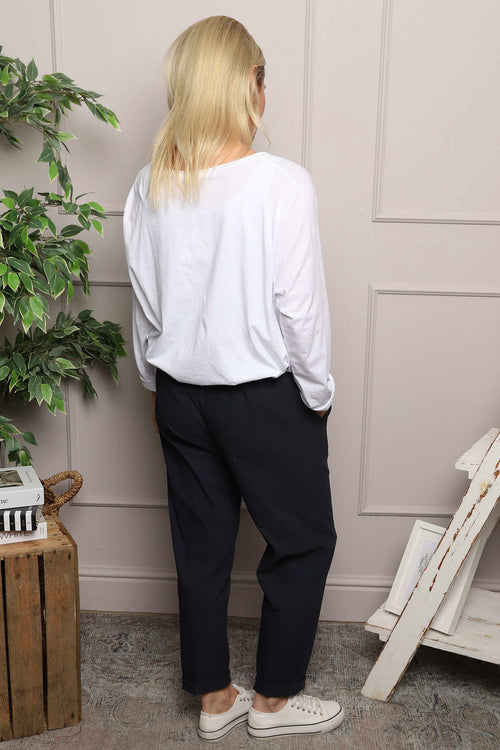 Joetta Trousers Navy - Image 5