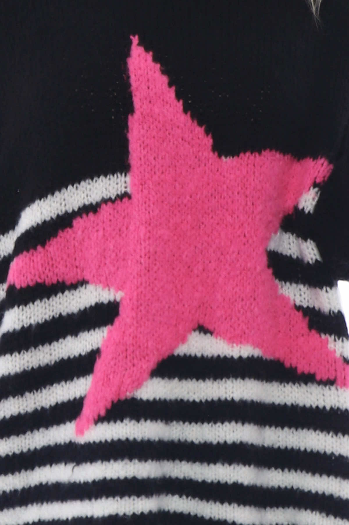 Agata Star Knitted Jumper Black