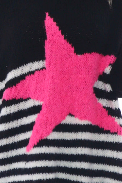 Agata Star Knitted Jumper Black - Image 2