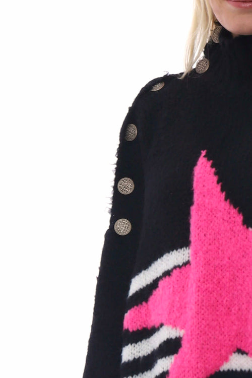 Agata Star Knitted Jumper Black - Image 4