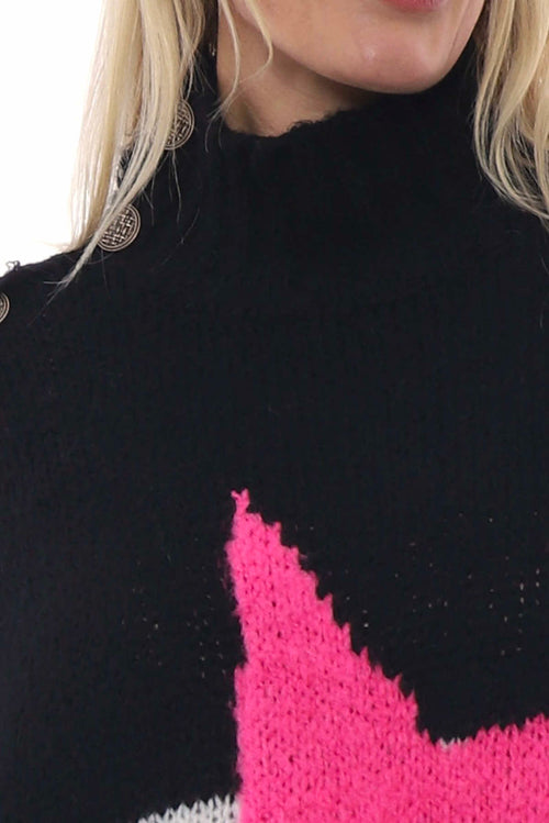 Agata Star Knitted Jumper Black - Image 5