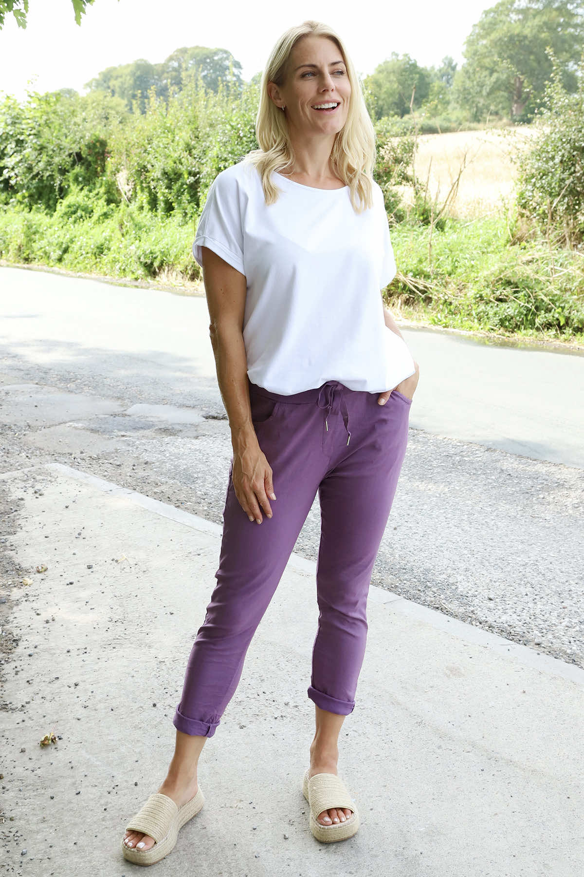 Yarwell Joggers Purple