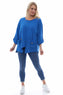 Sanda Jersey Cotton Sweatshirt Cobalt