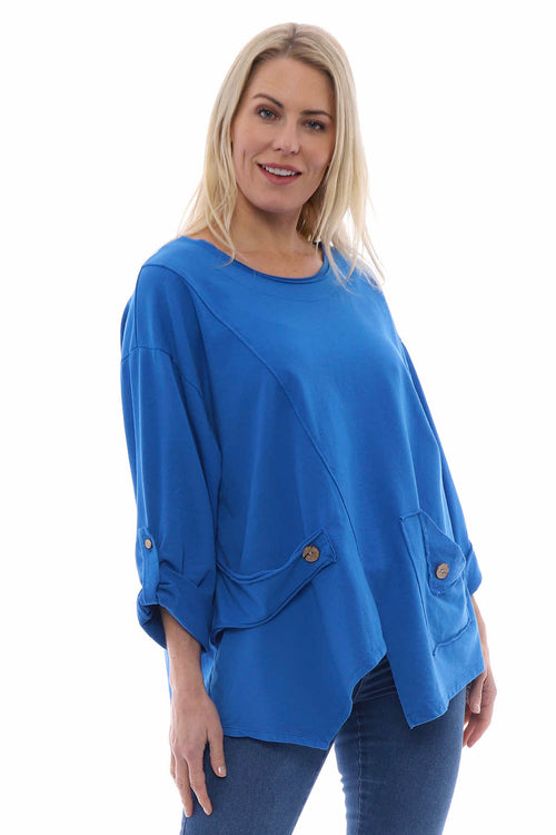 Sanda Jersey Cotton Sweatshirt Cobalt - Image 2