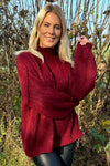 Alessia Knitted Jumper Wine