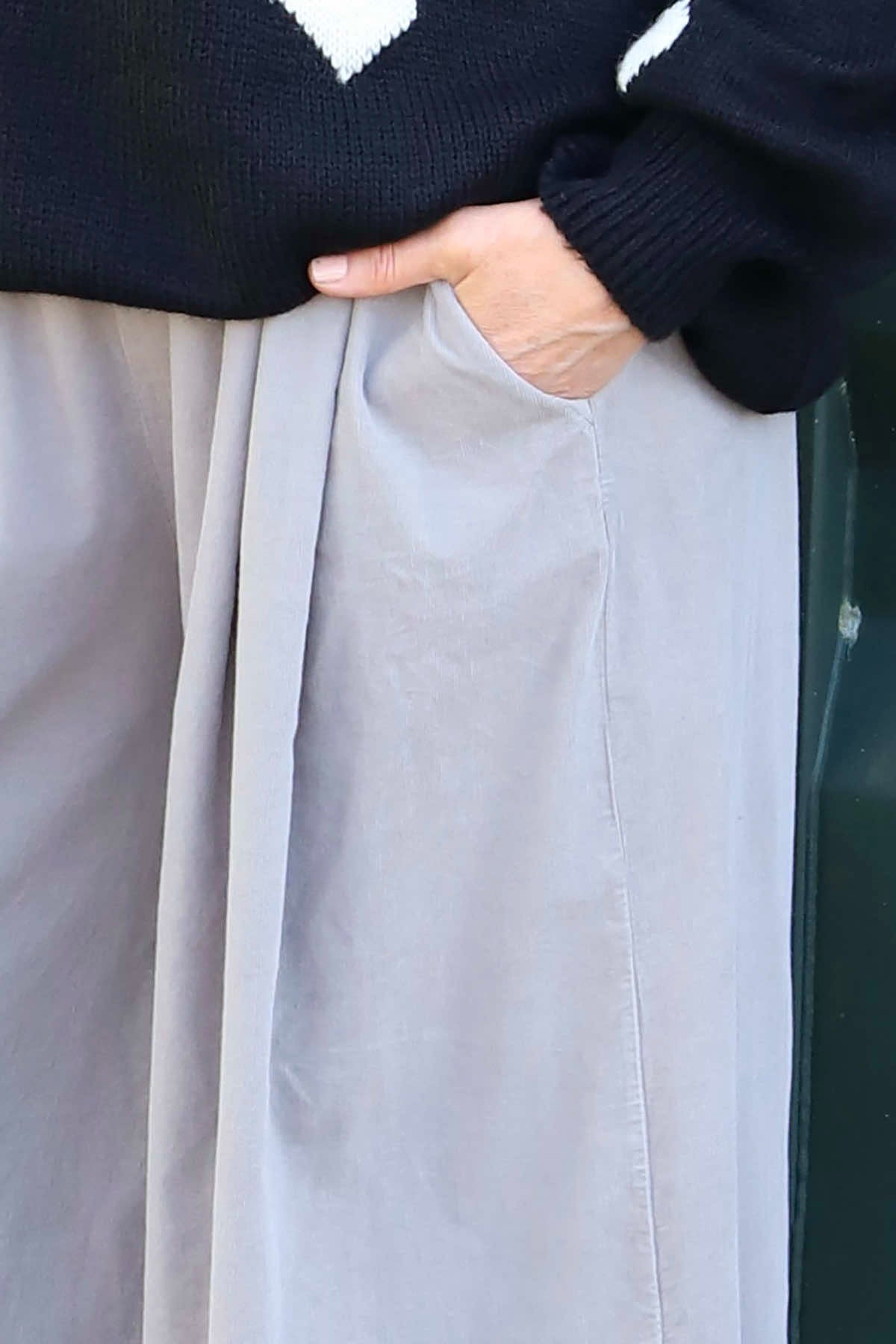 Odette Wide Leg Needlecord Trousers Mocha