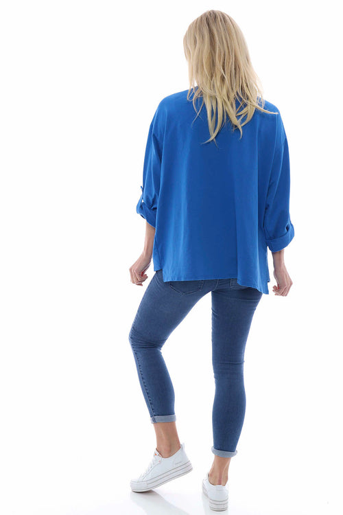 Sanda Jersey Cotton Sweatshirt Cobalt - Image 6