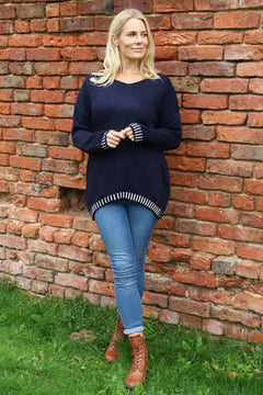 Harper Knitted Jumper Navy