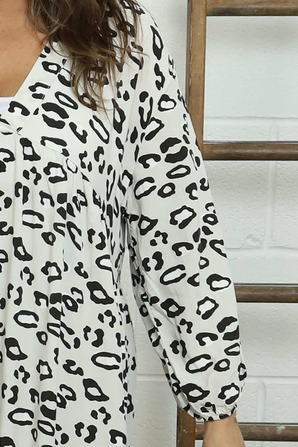 Izarra Leopard Print Dress Stone