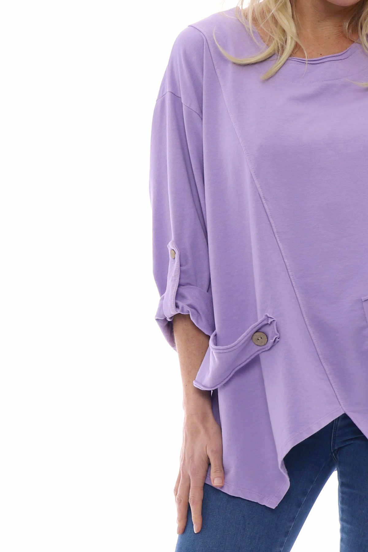 Sanda Jersey Cotton Sweatshirt Lilac