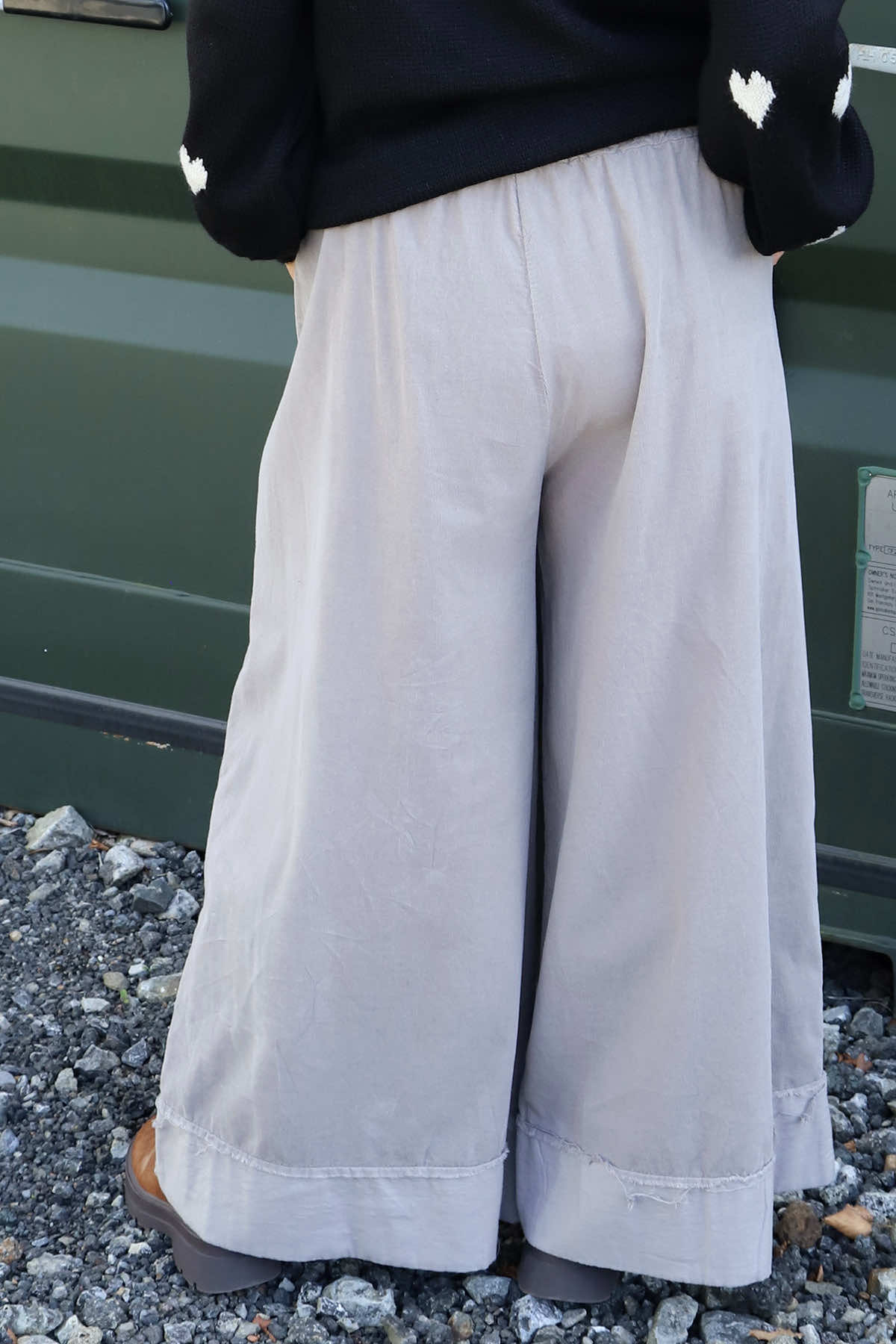 Odette Wide Leg Needlecord Trousers Mocha