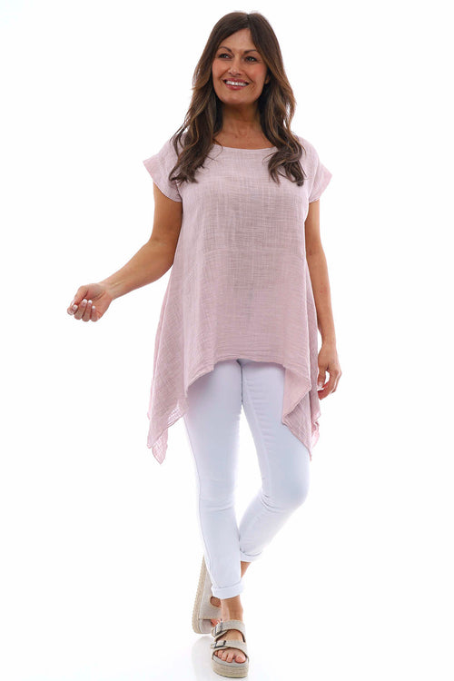 Bransbury Washed Cotton Top Pink - Image 1