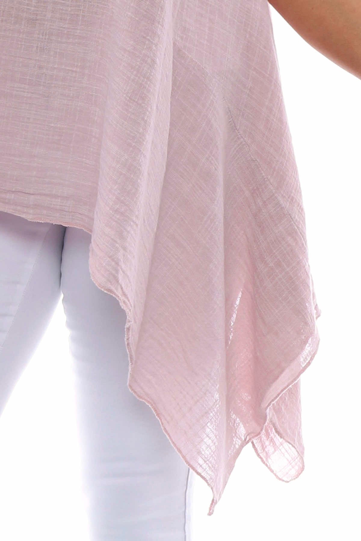 Bransbury Washed Cotton Top Pink