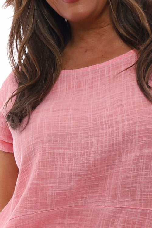 Bransbury Washed Cotton Top Coral - Image 4