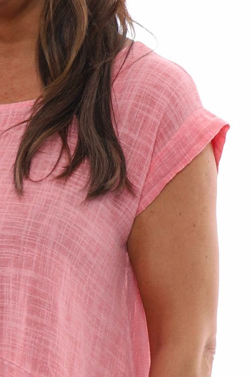 Bransbury Washed Cotton Top Coral - Image 5