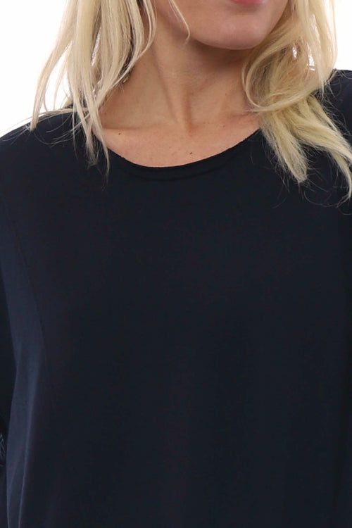Sanda Jersey Cotton Sweatshirt Black - Image 5