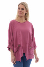 Sanda Jersey Cotton Sweatshirt Grape Grape - Sanda Jersey Cotton Sweatshirt Grape
