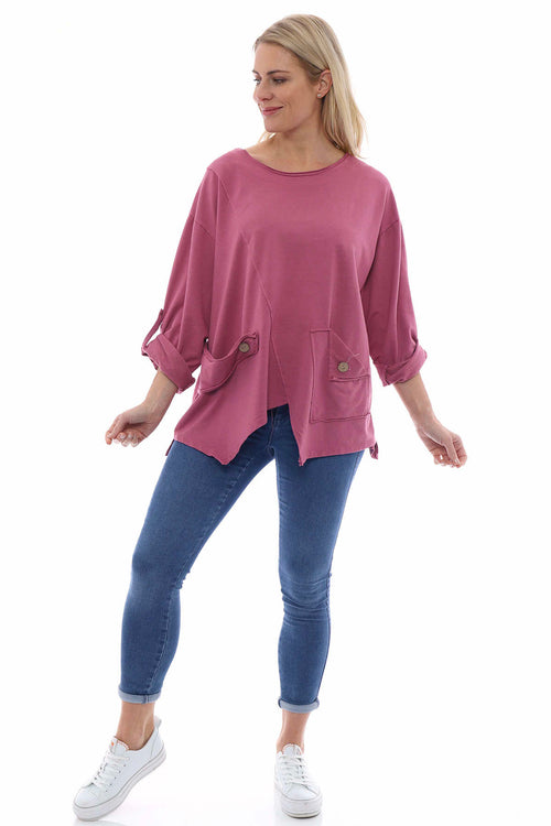 Sanda Jersey Cotton Sweatshirt Grape - Image 2