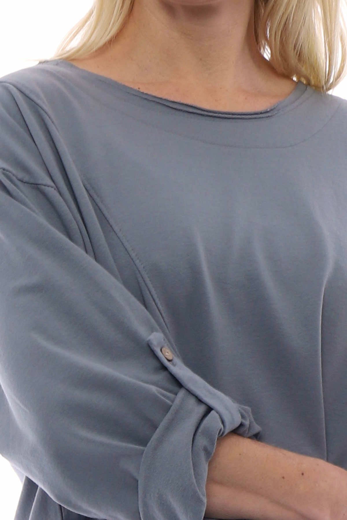 Sanda Jersey Cotton Sweatshirt Mid Grey