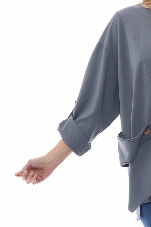 Sanda Jersey Cotton Sweatshirt Mid Grey - Image 5