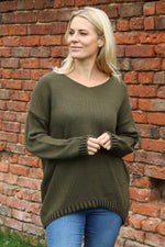 Harper Knitted Jumper Khaki Khaki - Harper Knitted Jumper Khaki