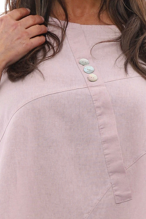 Emmalyn Washed Sleeveless Linen Top Pink - Image 4