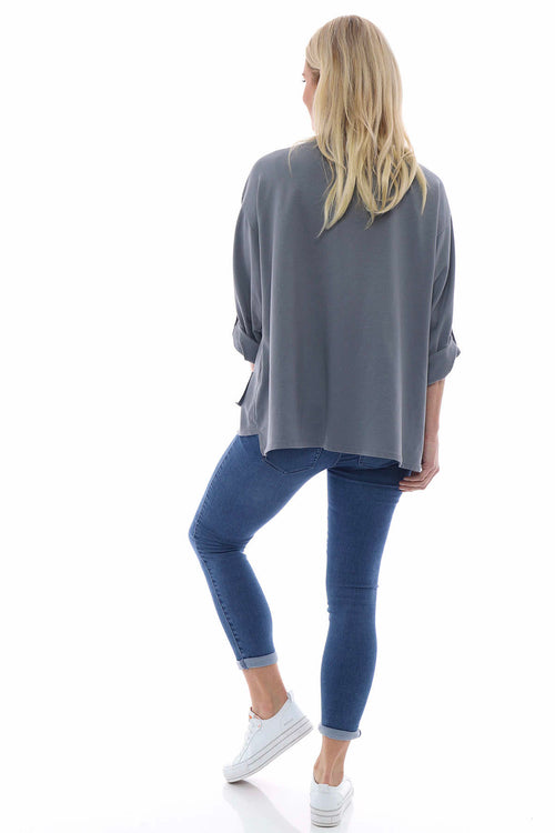 Sanda Jersey Cotton Sweatshirt Mid Grey - Image 6