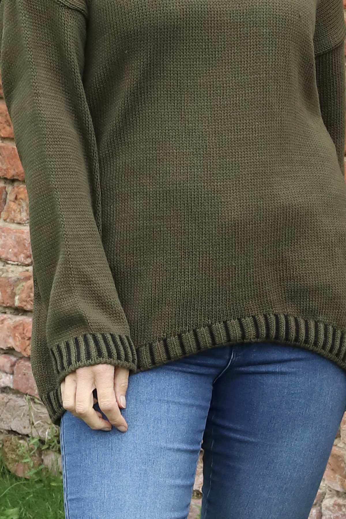 Harper Knitted Jumper Khaki