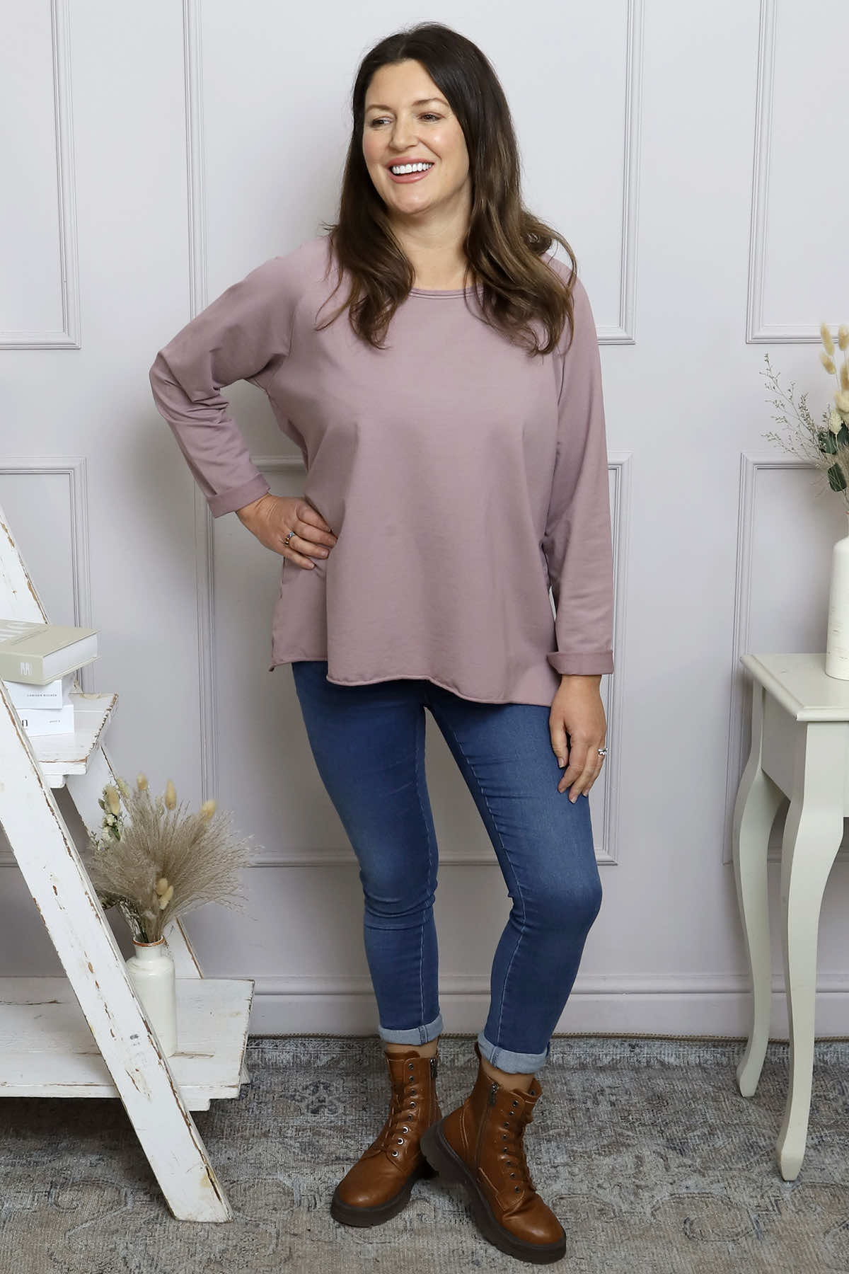 Tarina Cotton Top Mauve