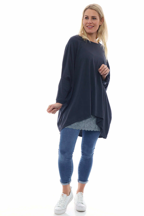 Slouch Jersey Top Charcoal - Image 2