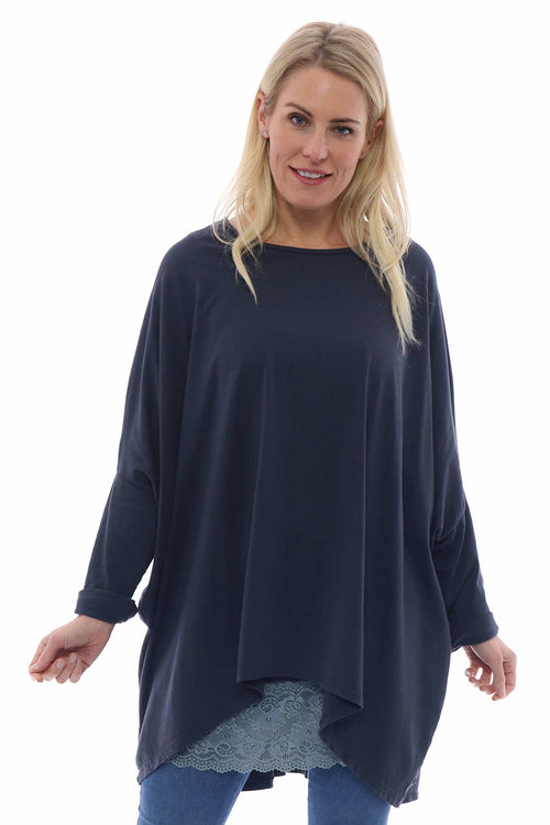 Slouch Jersey Top Charcoal