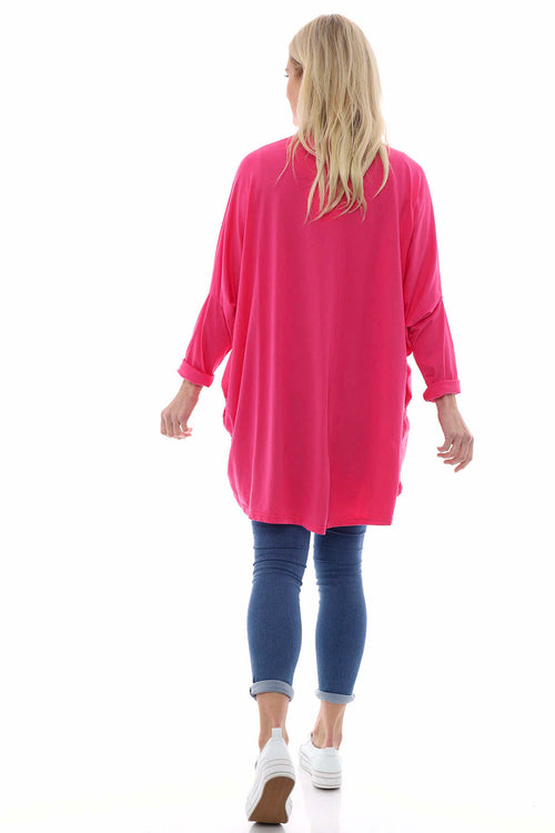 Slouch Jersey Top Fuchsia - Image 8
