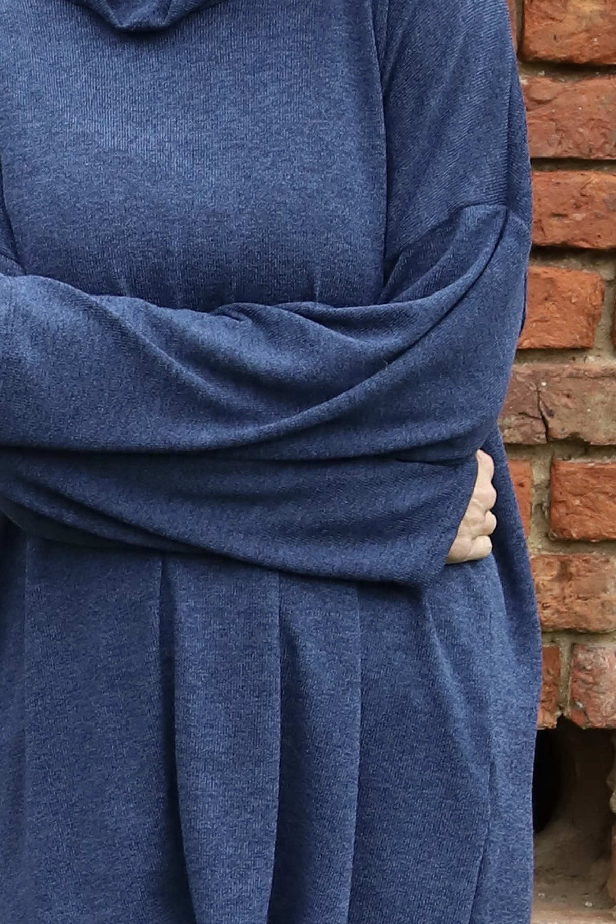 Tarka Cowl Neck Top Navy