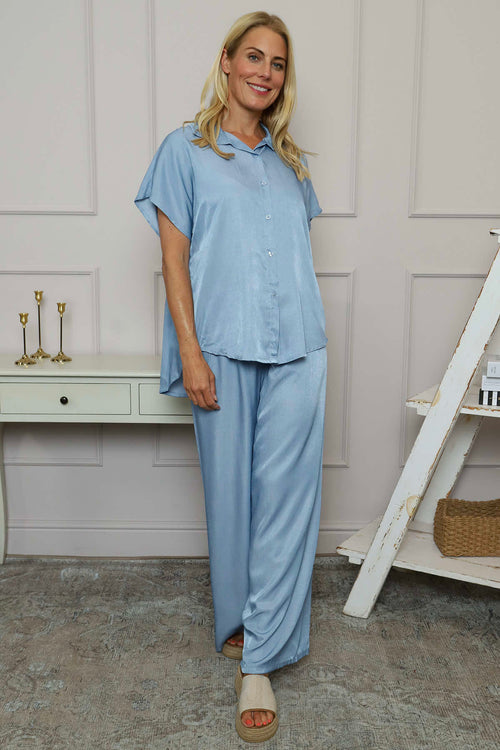 Fionne Wide Leg Trousers Light Denim