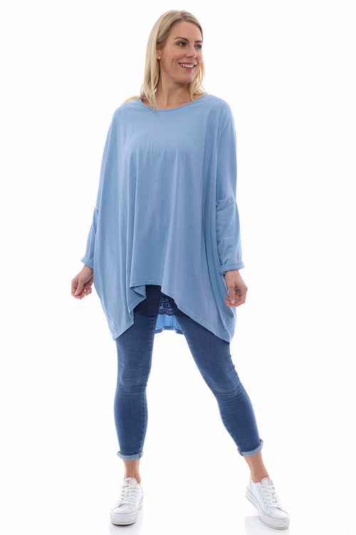 Slouch Jersey Top Light Blue - Image 2