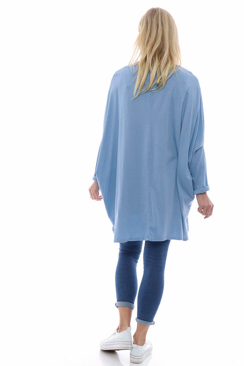 Slouch Jersey Top Light Blue - Image 6