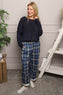 Kirri Check Trousers Navy