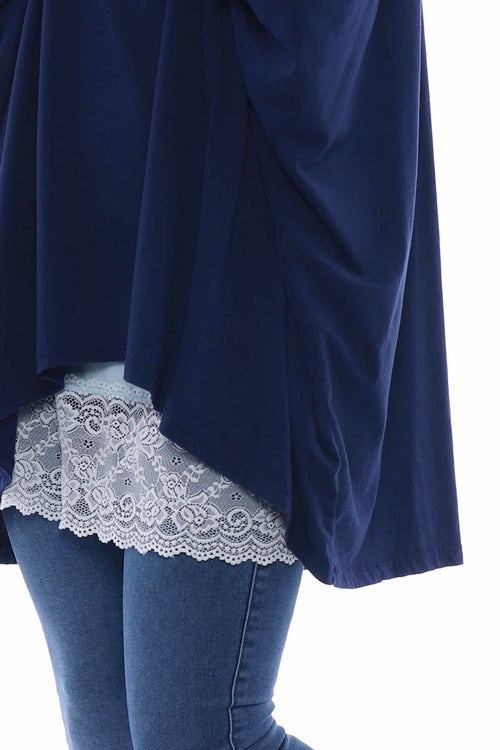 Slouch Jersey Top Navy - Image 4