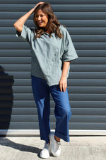 Annalee Hooded Linen Top Sage Green Sage Green - Annalee Hooded Linen Top Sage Green