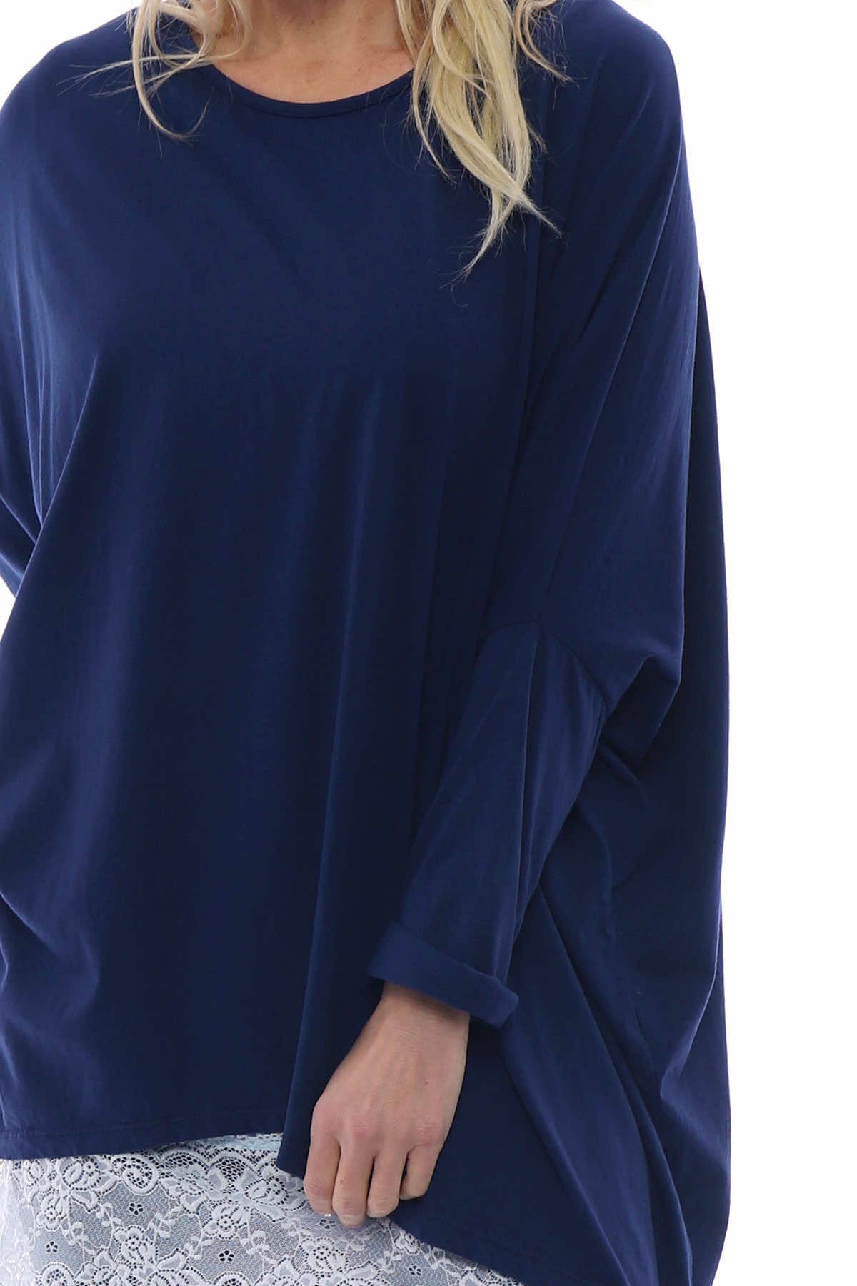 Slouch Jersey Top Navy