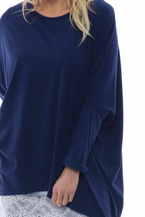Slouch Jersey Top Navy - Image 7