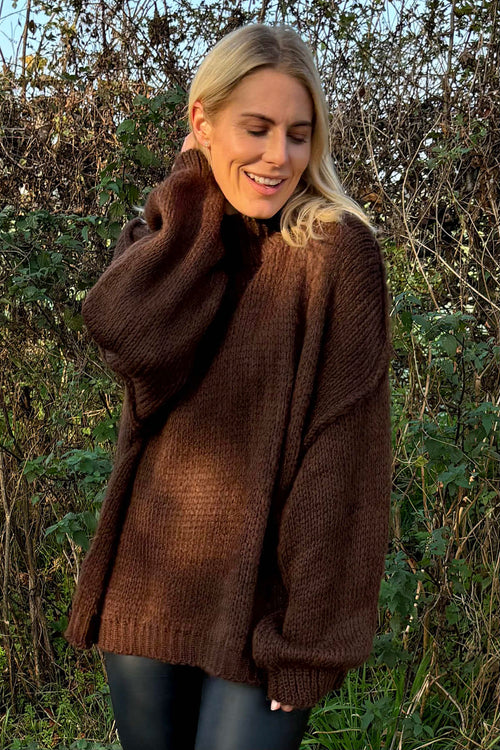 Alessia Knitted Jumper Cocoa - Image 1