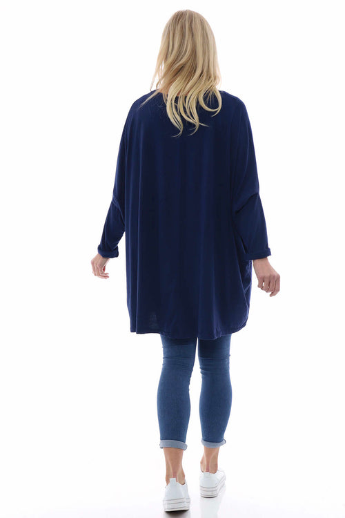 Slouch Jersey Top Navy - Image 8