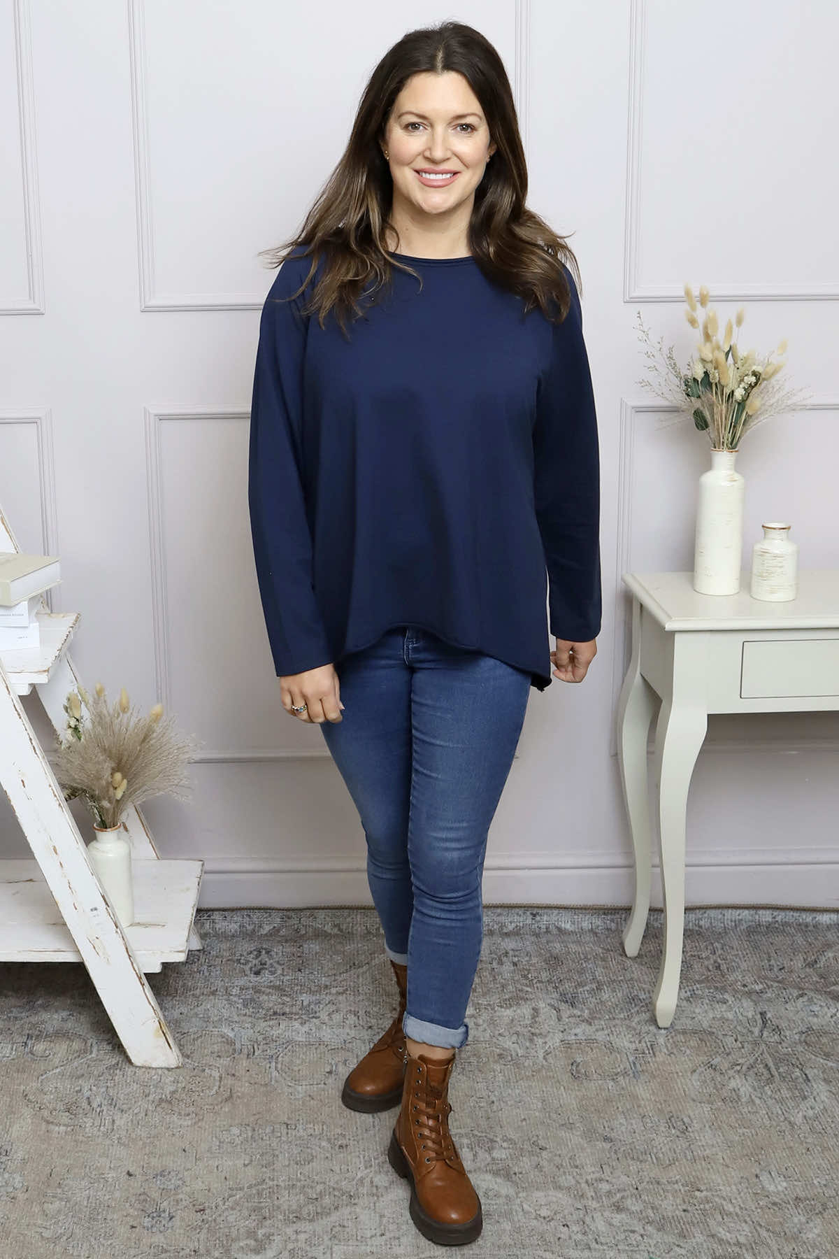 Tarina Cotton Top Navy
