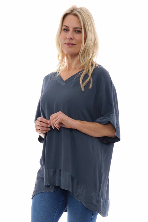 Sia V-Neck Top Charcoal - Image 2