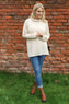 Tarka Cowl Neck Top Stone
