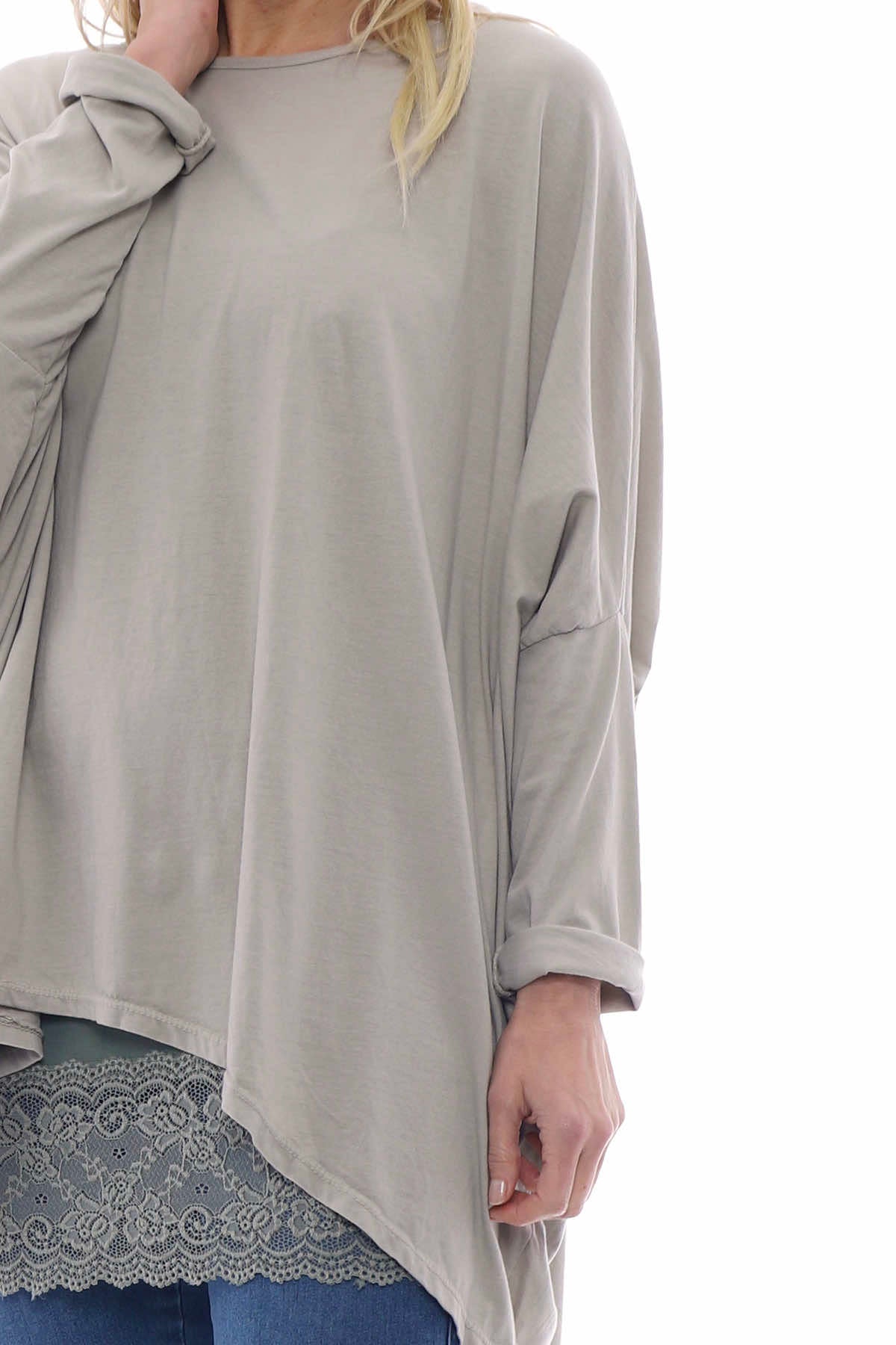 Slouch Jersey Top Stone