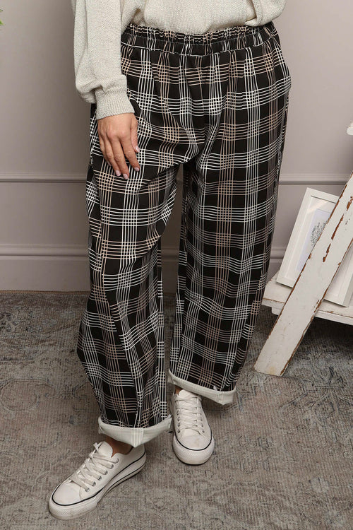 Kirri Check Trousers Black - Image 3