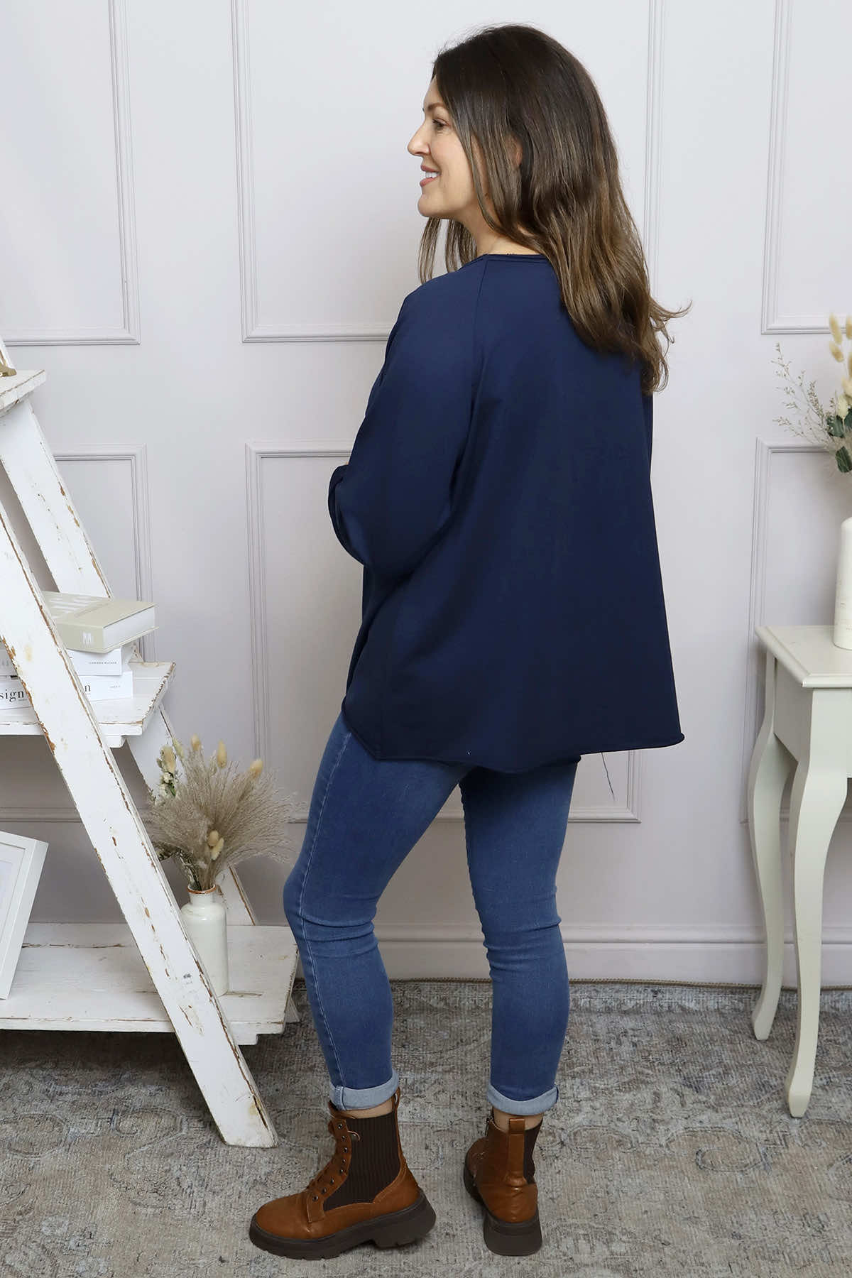 Tarina Cotton Top Navy