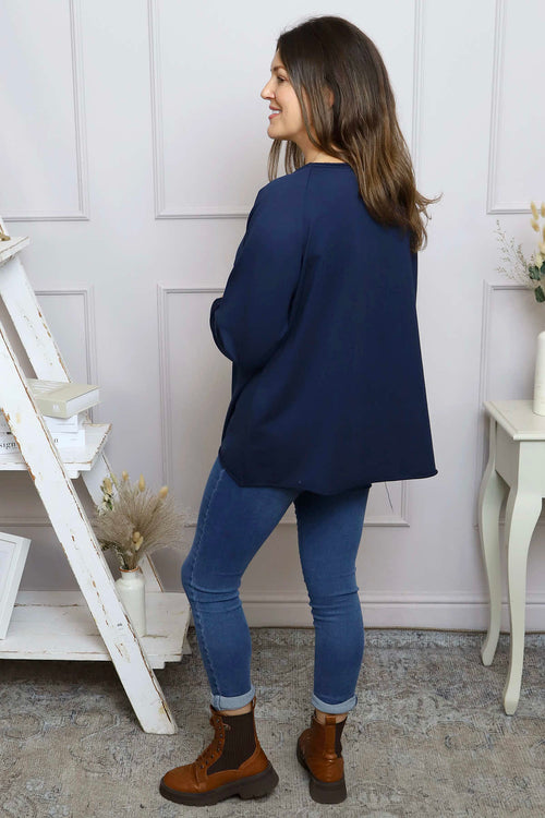 Tarina Cotton Top Navy - Image 4